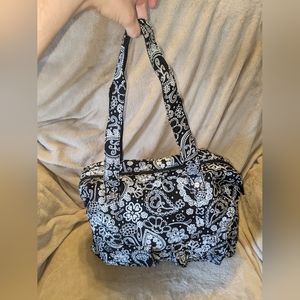 Casual Cargo Purse in black paisley parade